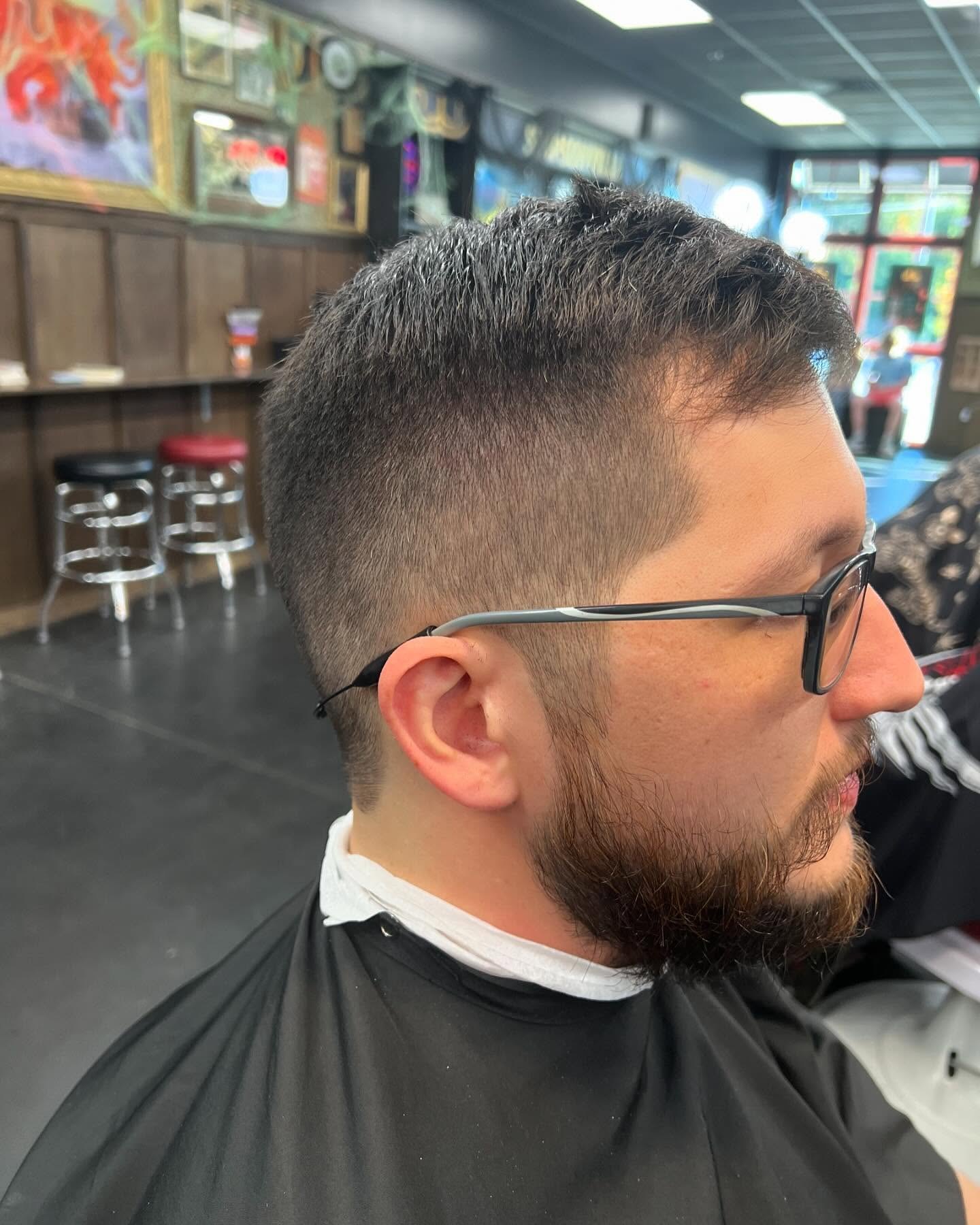 Beard grooming profile at Palmetto Barber Studio