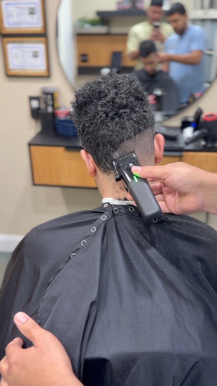 Clippers and station detail at Palmetto Barber Studio